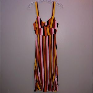 Multi colored knee length dress
